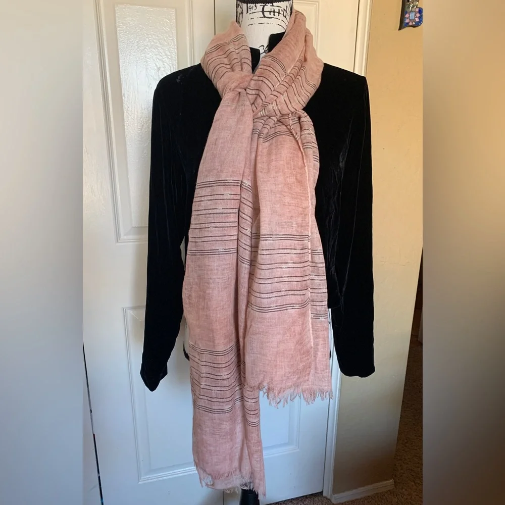 Large Peach Gauze Scarf